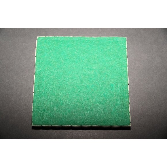 Vintage Handmade Mosaic Artistic Tile Turquoise White Brown Tiled Pieces Felt - Picture 3 of 4